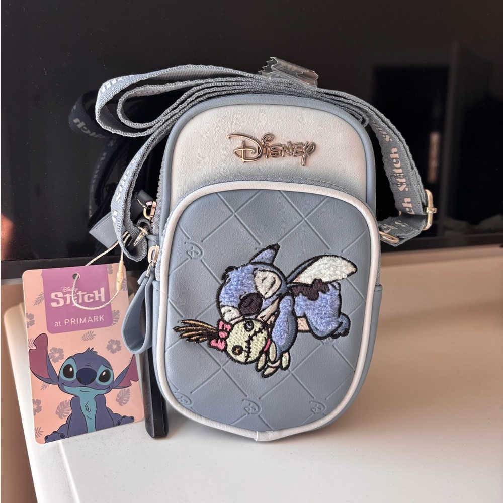 Disney Stitch Blue Small Crossbody Bag Phone Holder Lilo & Stitch Bag NWT